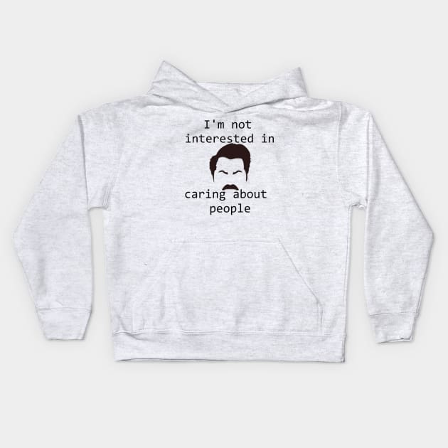 Ron Swanson Kids Hoodie by cptpuggles